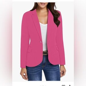luvamia Women's Long Sleeve Formal Notch Lapel Button Down Blazer Pockets Jacket